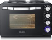 Severin TO 2074 - Bak- en broodrooster oven met kookplaten - Zwart