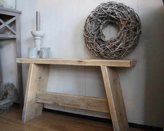 Tabouret en bois d'échafaudage 100 cm - banc - Bois usagé - bois de démolition