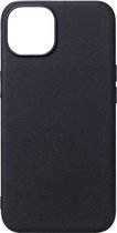 Shop4 - Geschikt voor iPhone 14 Plus Hoesje - Harde Back Case Kunstleer Zwart