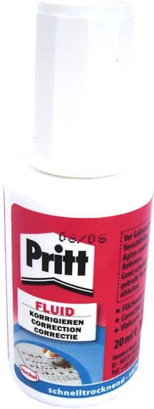 Pritt Fluid Correttore Liquido 20ml - Confezione Da 10 Penne Con Pennellino Incorporato