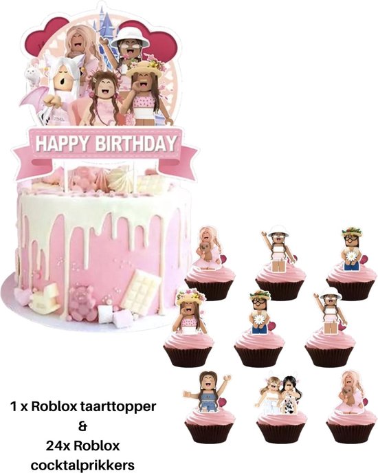 18 Count 9 Stijl Verjaardag Cupcake Toppers voor Roblox Cupcake Decoraties - Party Decor Topper