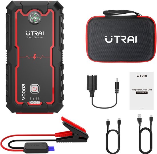 Utrai Jumpstarter 12V - Jstar One - 8-in-1 Starthulp - 22.000 mAh - 2000A -  Acculader