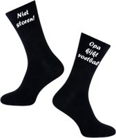 LBM niet storen opa kijkt voetbal - Paar sokken one size - Zwart