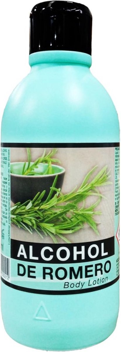 Goedkoopste 2 FLESSEN (250ML X 2) Rozemarijn Rosemary Alcohol De Romero voor verkoudheid, cosmetische eigenschappen, massage, “burn- out”, hoge bloeddruk.