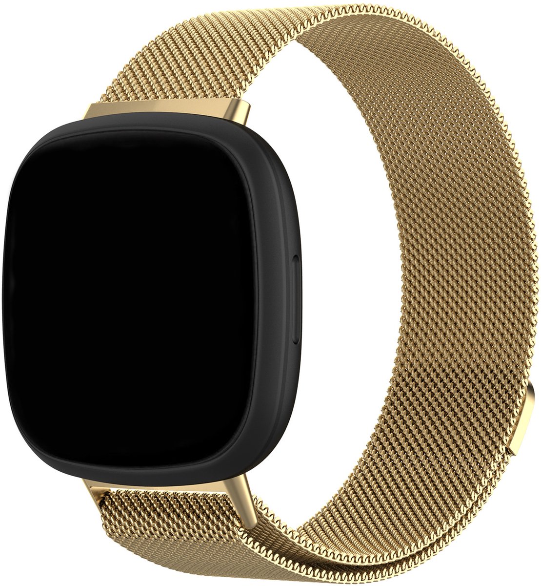 123watches milanese band - goud - ML - Geschikt voor Fitbit Versa 3 & 4 / Sense