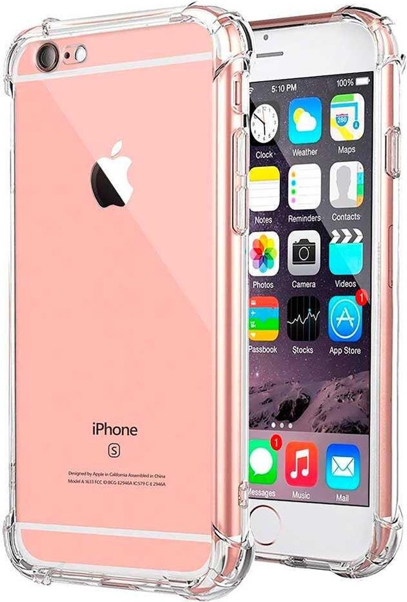 Massuzi Transparant hoesje - iPhone SE & 8 & 7 cover - Transparant - Shockproof - Case