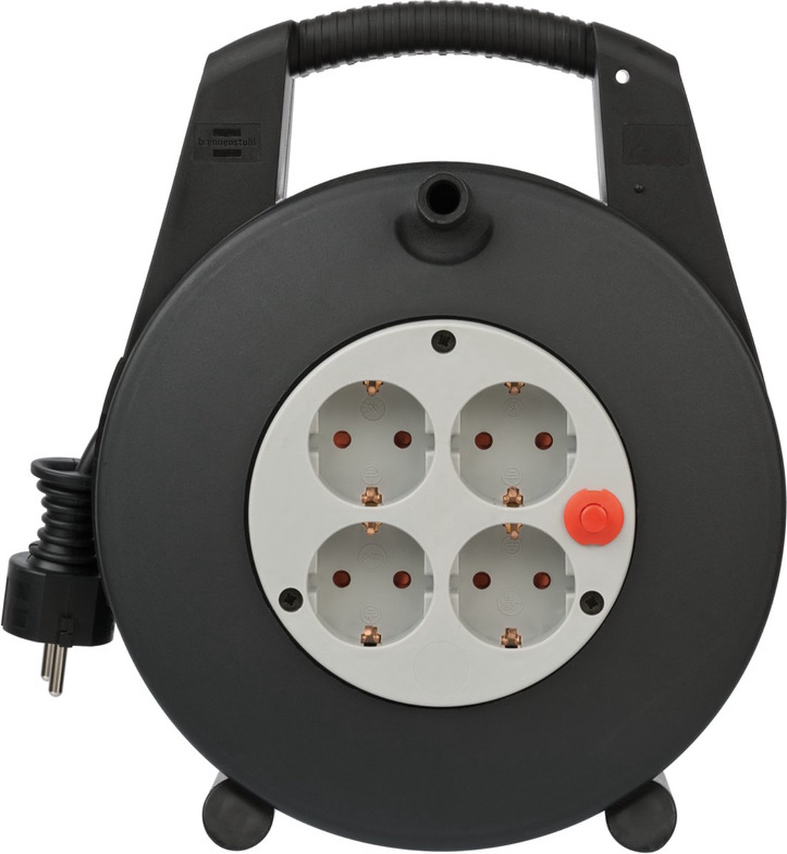 Brennenstuhl Comfort Line Kabelbox 3-fach mit USB/Mini-Kabeltrommel (Indoor-Kabeltrommel für