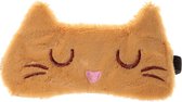 Feline Fine Cat plush eye mask - bruin