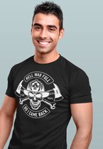 T-shirt Rick & Rich Firefighter - T-shirt 3XL - T-shirt Hell Was Full - t-shirts à col rond pour hommes - T-shirt Firefighter - chemise à manches courtes pour hommes - Chemise Firefighter - T-shirt Firefighter Skull - chemise imprimée