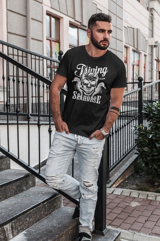 Vendetta Inc. Heren ronde hals korte mouwen shirt zwart Darkness 2 VD-1361, zwart, XXL