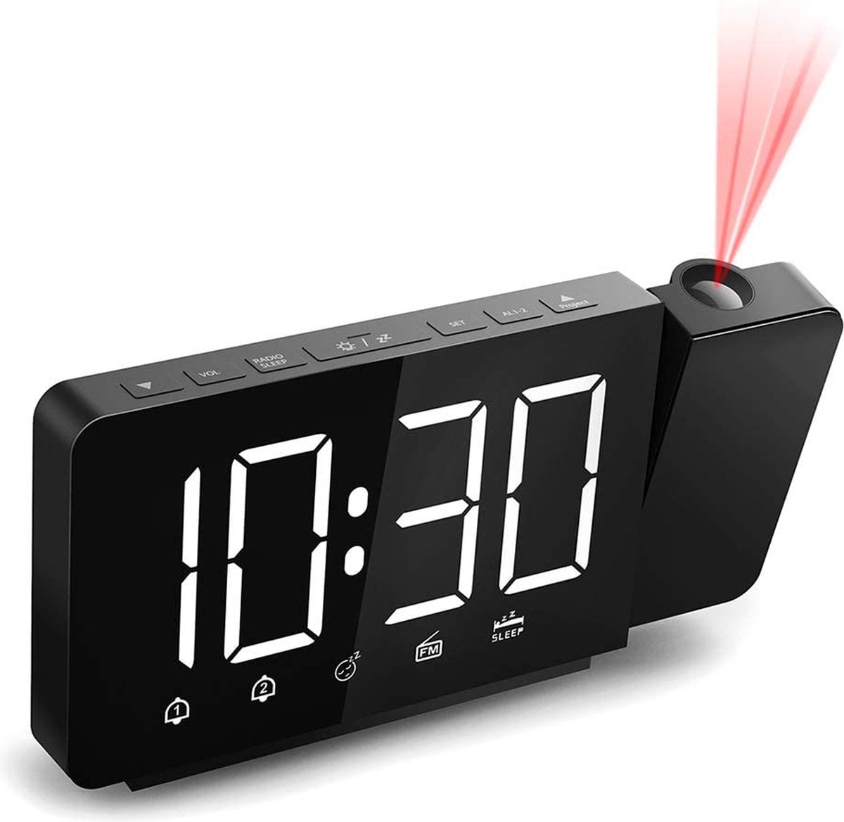 Radio-réveil numérique 3 en 1 MY© avec projection et chargeur USB - Réveil  à