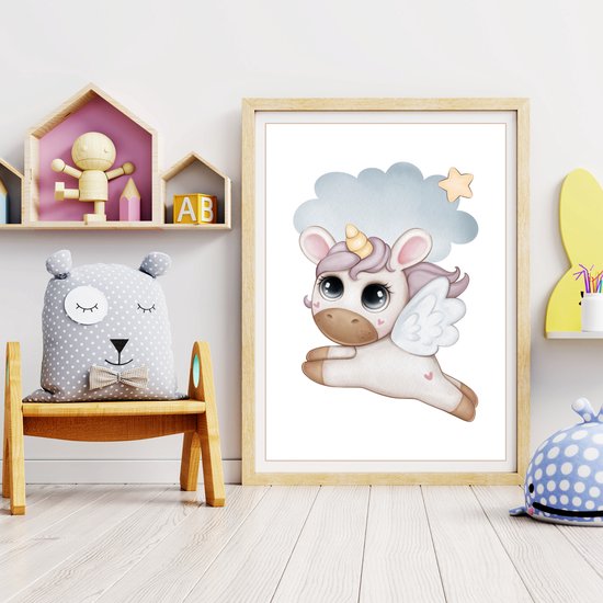 Kinderposter - het kleine 1x1 kleurrijk - A1/A2/A3 wanddecoratie kinderkamer formaat DIN A1-841 x 594 mm