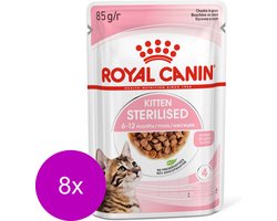 96x Royal Canin Kitten Sterilised Gravy Kattenvoer Nat 85 gr
