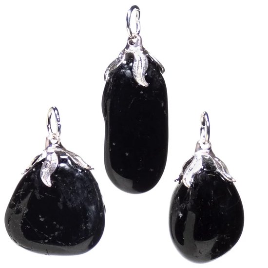 Pendentif pierre précieuse tourmaline noire