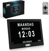 Sanbo Dementieklok met Datum Dag en tijd aanduiding - Dementieklok - Alarmfunctie – Alzheimer klok - dementieklokken digitaal - 7 inch - Sanbo Dementieklok met Datum Dag en tijd aanduiding - Dementieklok - Alarmfunctie – Alzheimer klok - dementieklokken digitaal - 7 inch -