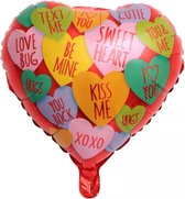 Folieballon hart met tekst 45 cm