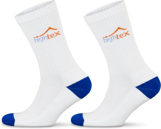 GoWith - kotoen sokken - sportsokken - 2 paar - wandelsokken - sokken heren - kleur wit blauw - maat 39-41