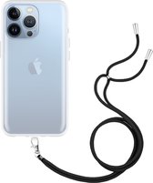Cazy Soft TPU Telefoonhoesje met Koord - Geschikt voor iPhone 13 Pro Max - Transparant