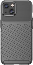 Cazy TPU Grip Hoesje geschikt voor iPhone 14 - Zwart