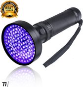 TIKKENS UV Lamp XXL - UV Zaklamp -100 Ultraviolet LED's - Blacklight Zaklamp - Detector Urine, Vals Geld, Overige Vlekken - 395nm