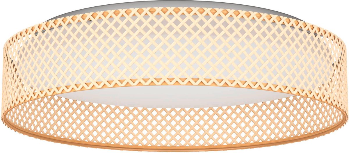EGLO Luppineria Plafondlamp - LED - Ø 38 cm - Wit/Bruin