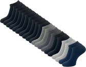 20 paires Chaussettes Sneaker - Chaussettes basses - Basic - Mix - Taille 35-38