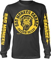 Gas Monkey Garage Longsleeve shirt -S- Big Yellow Logo Zwart