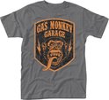 Gas Monkey Garage Heren Tshirt -M- Shield Grijs
