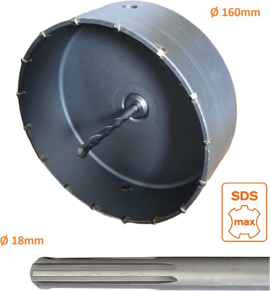 SDS- MAX Ø 160mm Foret trépan, foret à béton, foret à carotter, foret  diamant, foret à
