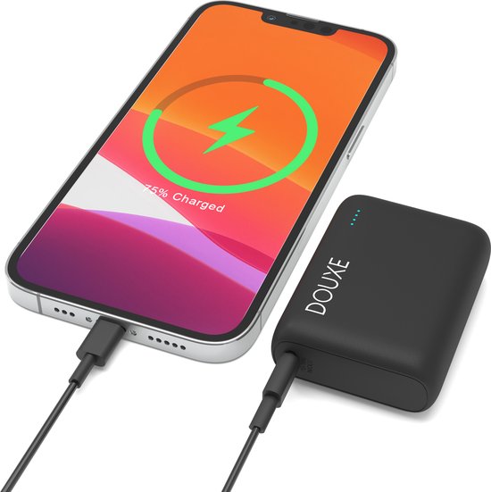 Douxe Mini Fast Charge Powerbank 10.000 m.A.h. - Powerbank 18W Dual 3.0A -  Snellaad... | bol.com