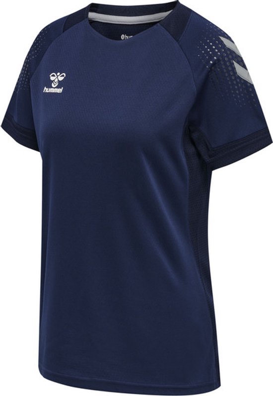 Hummel Lead Poly Shirt Dames - sportshirts - navy/wit - Vrouwen