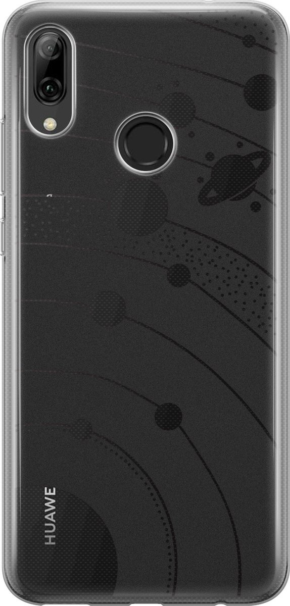 Mooie Telefoonhoesjes - Hoesje geschikt voor Huawei P Smart (2019) - Universe space - TPU Siliconen Backcover - Print - Transparant