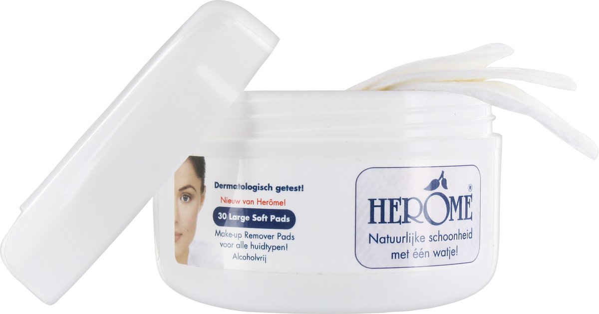 Herome Eye Care Eye & Face Make-Up Remover Pads - Oog- en Gezichtsreiniging - Effectieve Reiniging met Kamille - 30 pads