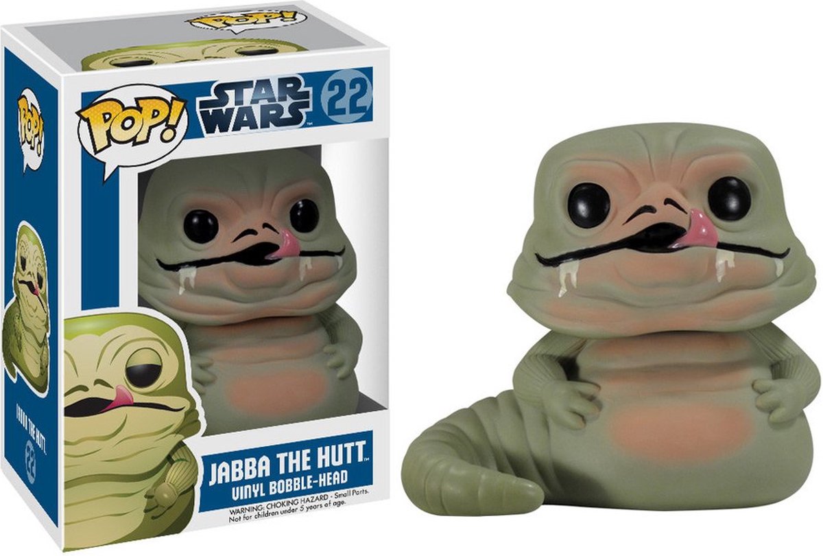 STAR WARS - Bobble Head POP N° 22 - Jabba the Hutt - Vaulted Rare Zeldzaam 2012