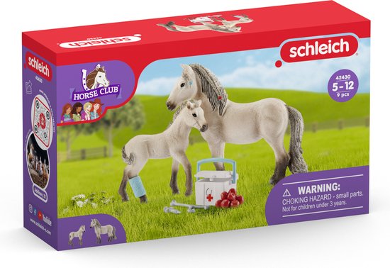 schleich HORSE CLUB - Hannahs verbanddoos - Speelfigurenset - Kinderspeelgoed voor Jongens en Meisjes - 5 tot 12 jaar - 7 Onderdelen - Schleich