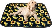 Puppy training pad - Plasmat - zonnebloem - 60 x 45 cm - Hondentoilet - Herbruikbaar - Wasbaar