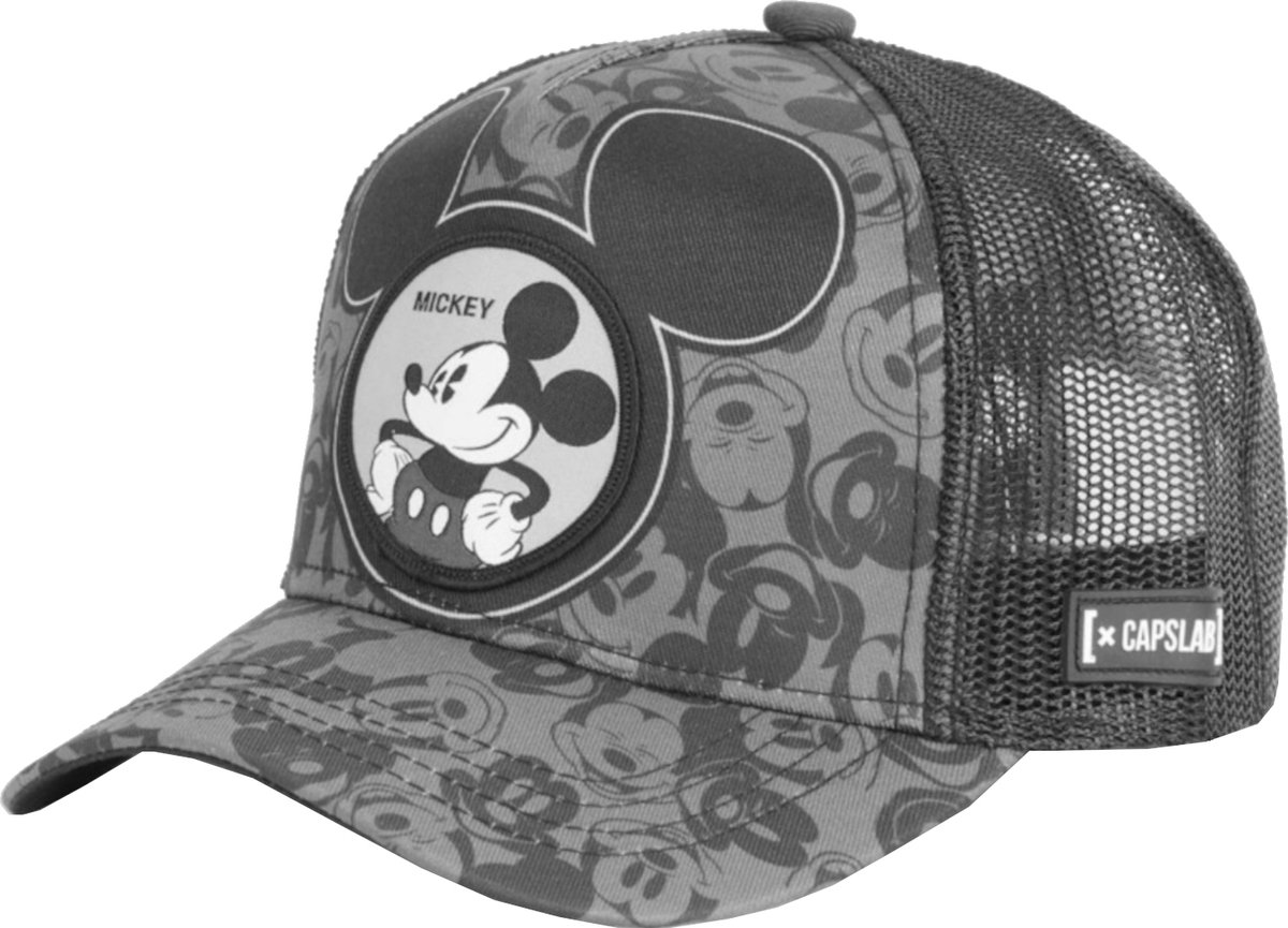 Capslab Disney Mickey Cap CL-DIS3-1-KEY1, Mannen, Grijs, Pet, maat: One size