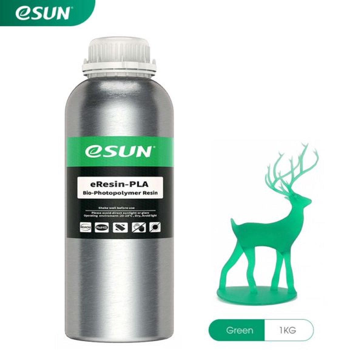 eSun - eResin PLA, Green - 1kg