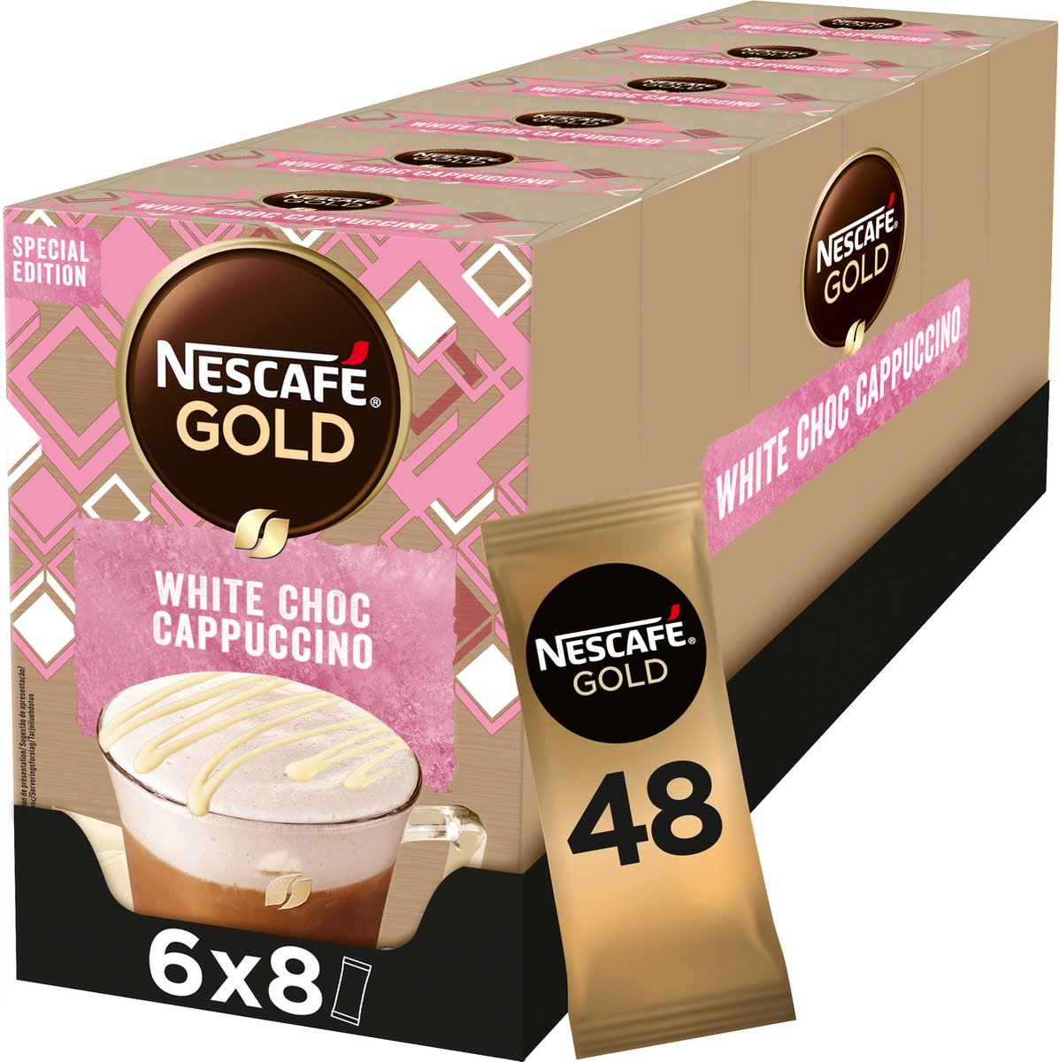 NESCAFE GOLD White Choc Cappuccino 6 doosjes à 8 Zakjes