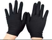 8 Stuks katoenen Handschoen Maat M– 8PCS Black Gloves 4 Pairs Soft Cotton Gloves Coin Jewelry Silver Inspection Gloves Stretchable Lining Glove - Handschoenen 100% katoenen Zwart Maat M