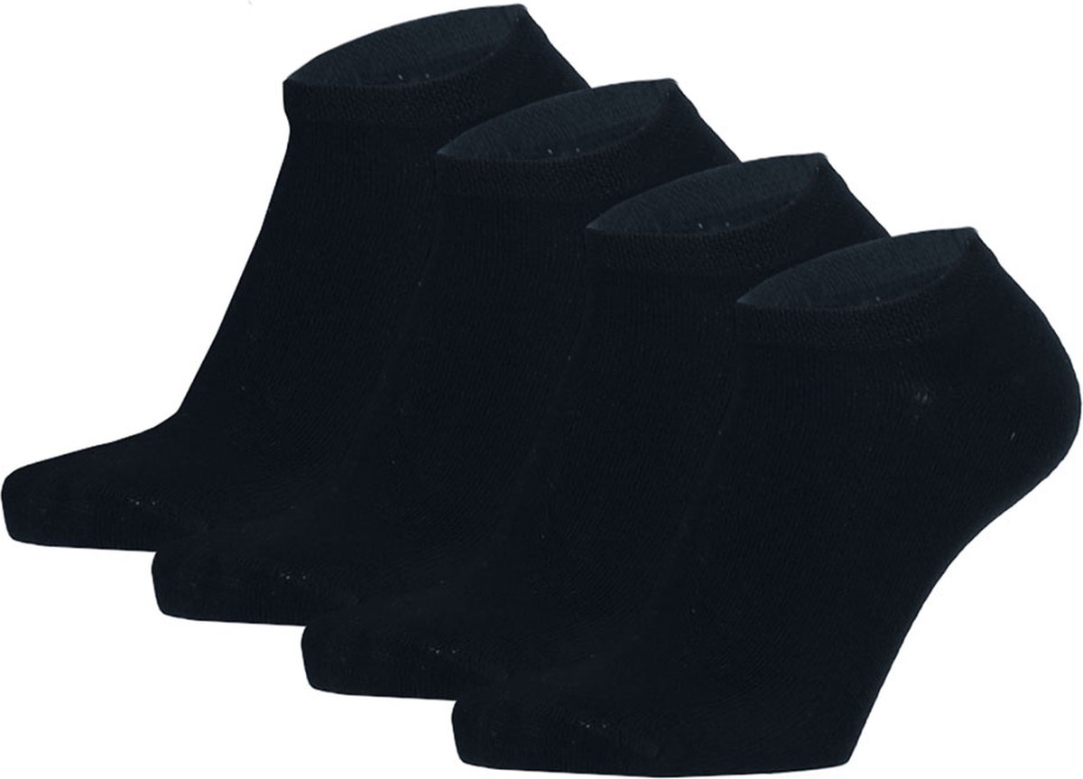 Morethansocks - Bamboe Sneakersokken Kids - 4 Pak - Maat 23 t/m 38 - Kindersokken - Bamboe sokken - Sneakersokken jongens - Sneakersokken meisjes