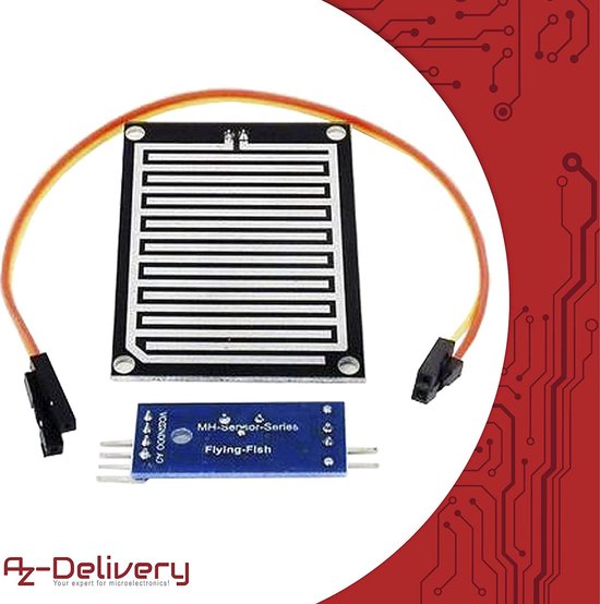 AZDelivery 5 x Rain Drop Rain Sensor Module compatibel met Arduino ...