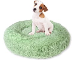 Topmast Fluffy Donut - Dierenmand - Kattenmand - Donut Hondenmand - Groen - 40 cm - AKTIE