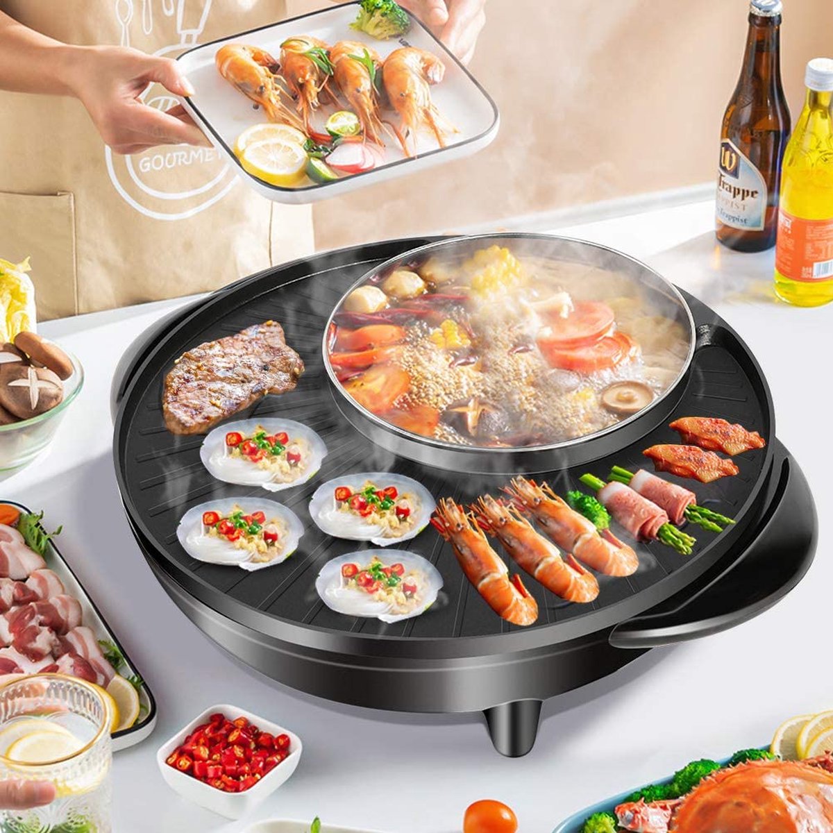 Elektrische Grillplaat Multifunctionele Grill Hoge prestatie