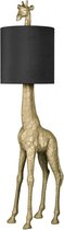 Light & Living - Giraffe Vloerlamp Goud Brons - Inclusief Velvet Zwart Kap - 44x33,5x184 cm - Design Dierenlamp binnen