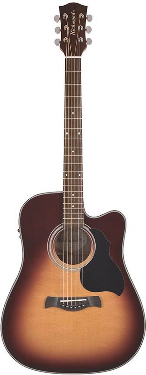 Richwood Semi Acoustic Guitare Électrique Artist Series avec Plectre, Accordeur /