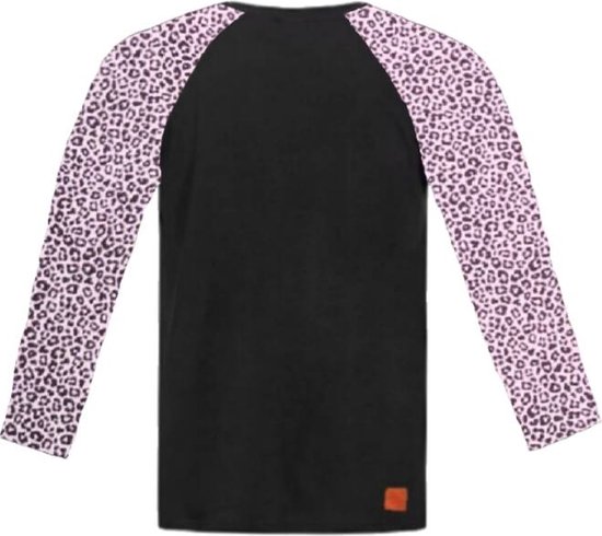 Shirt zwart panter dusty roze