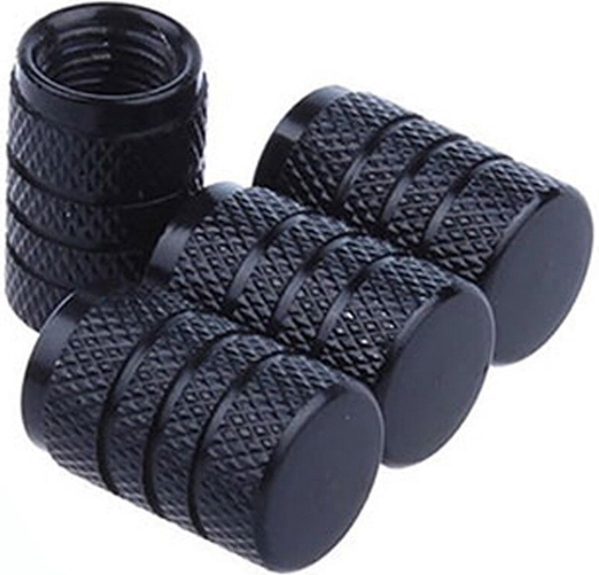 Audi 4M8071006A Dynamische Wielnaafkappen (Pack van 4) Zwart/Zilver 20,6 x 18,2 x 4,7 cm