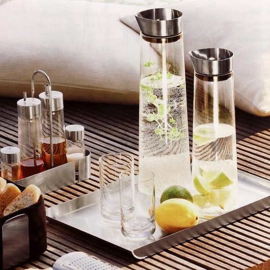 Karaf Glas Met Deksel 1,4 L - Kan - Waterkaraf Voor Fruitwater Waterkan Drinkkan