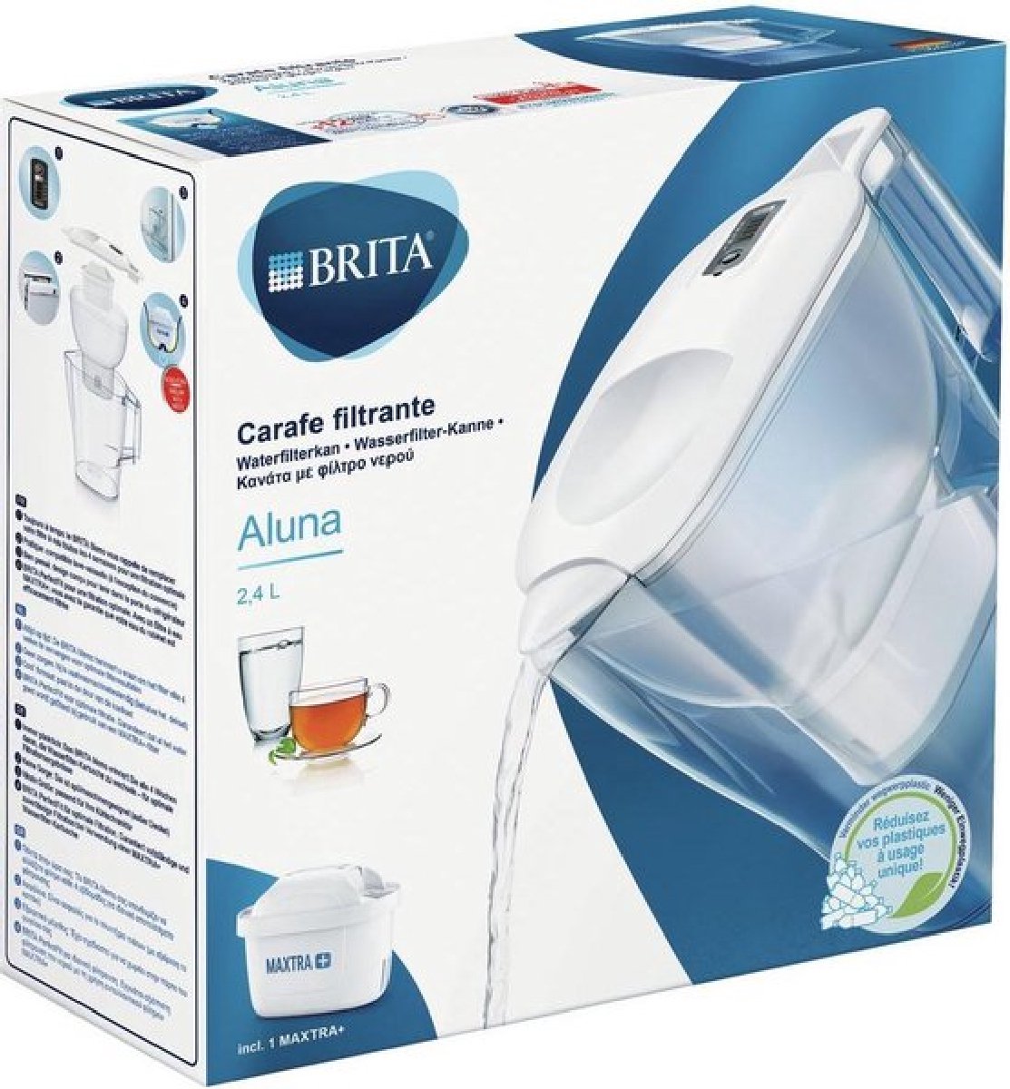 Carafe filtrante à eau Brita Aluna White (2,4 L) incl. 1 x filtre tout-en